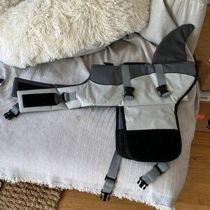 Gray Dog Life Jacket w/ Shark fin